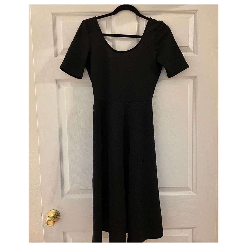 Black midi dress